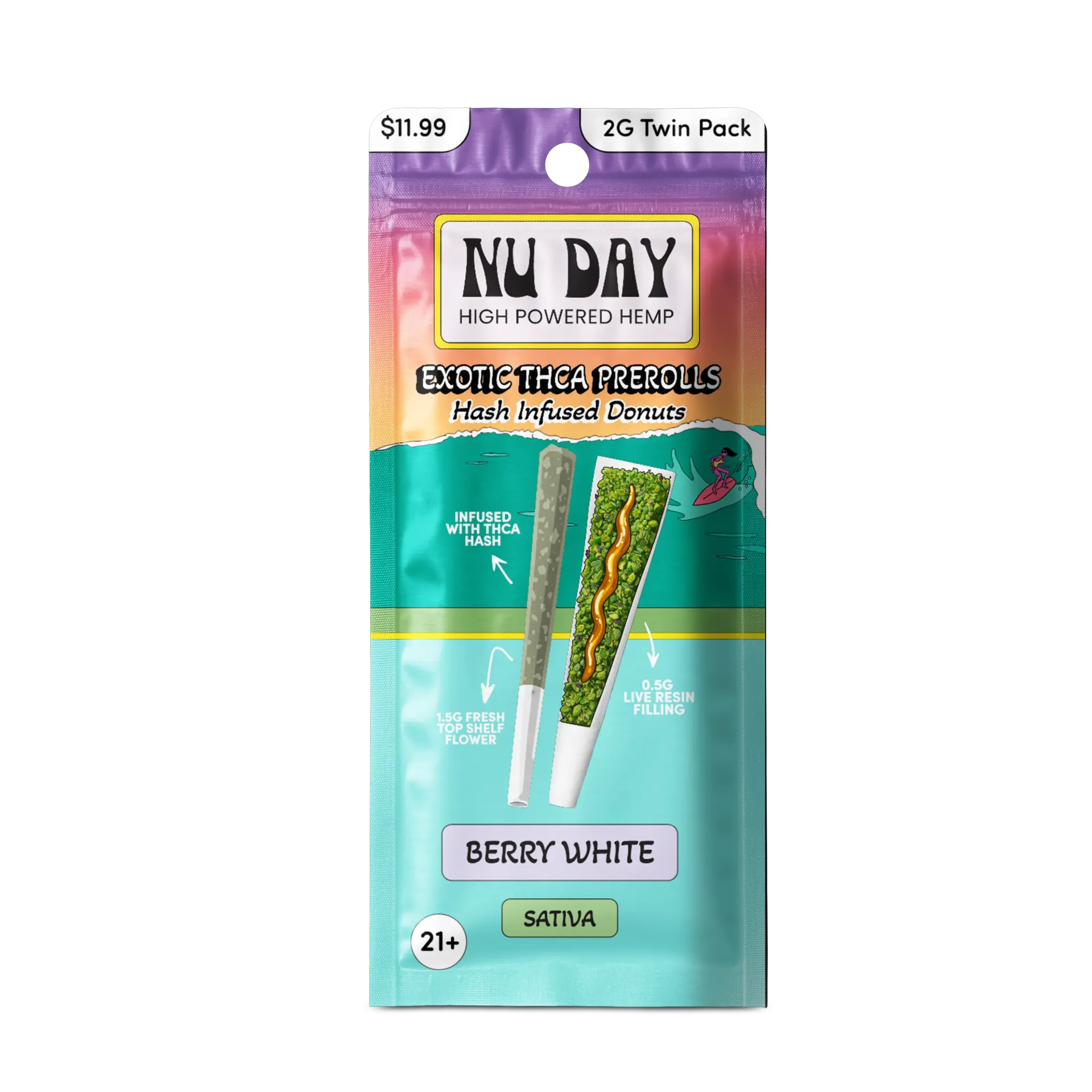 2G Pre-Roll Twin Pack | Hash Hole - Berry White