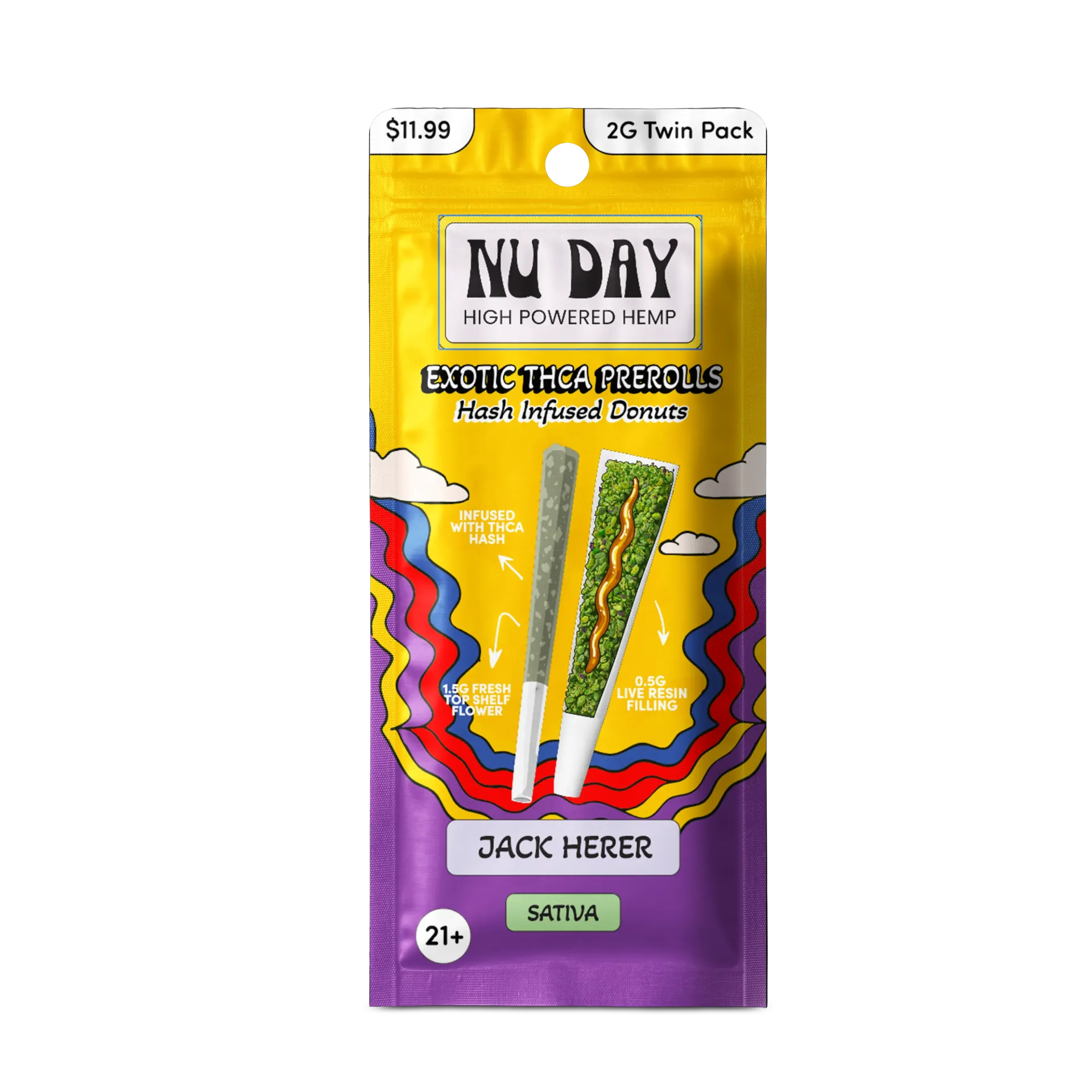 Jack Herer 2G Hash Hole | Pre-Roll Twin Pack