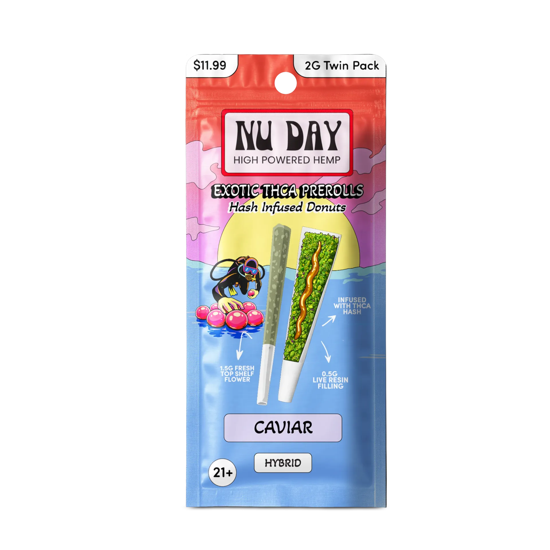 .75G THCa Pre-Roll Twin Pack - Caviar