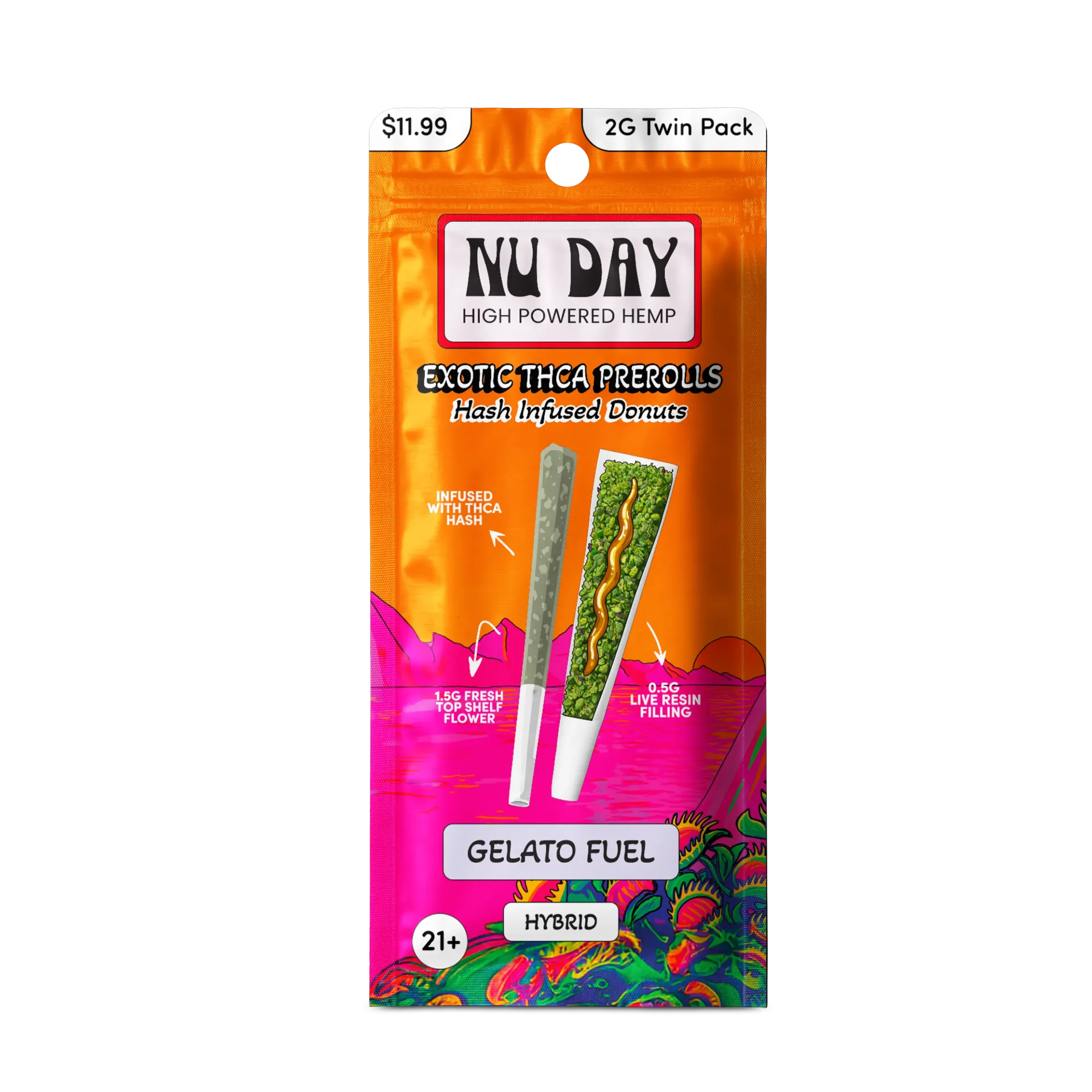 2G Pre-Roll Twin Pack | Hash Hole - Gelato Fuel