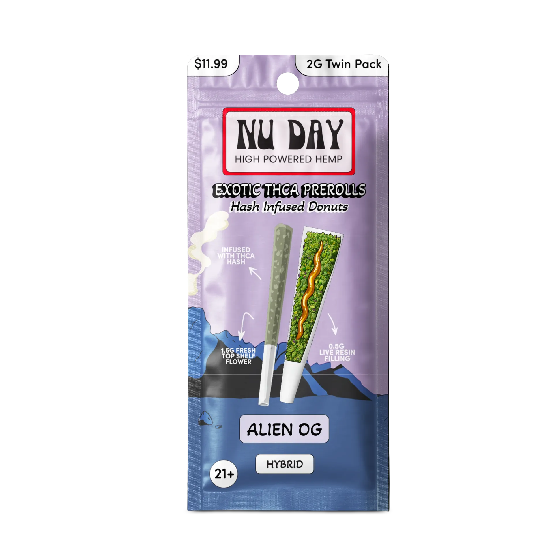 Alien OG 2G Hash Hole | Pre-Roll Twin Pack