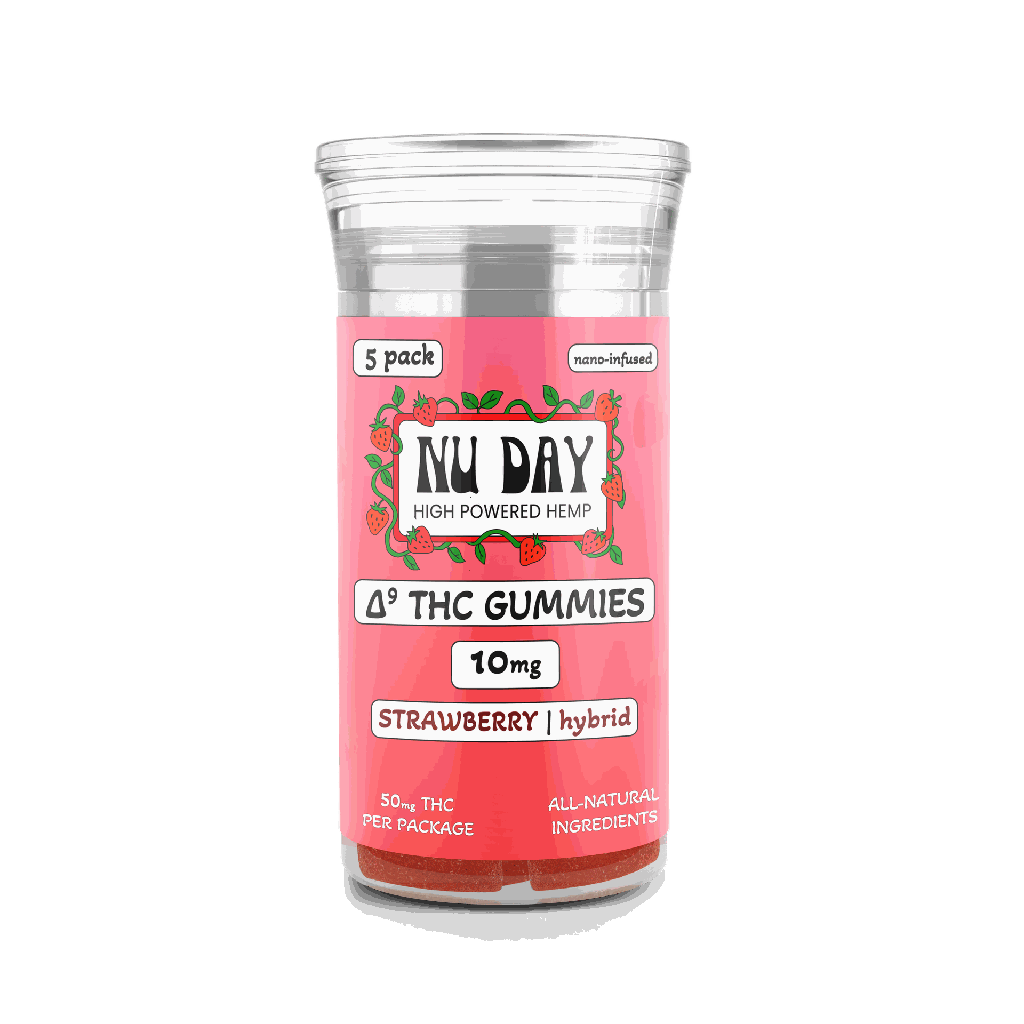 10MG Delta 9 Gummies (5 Count) - Strawberry