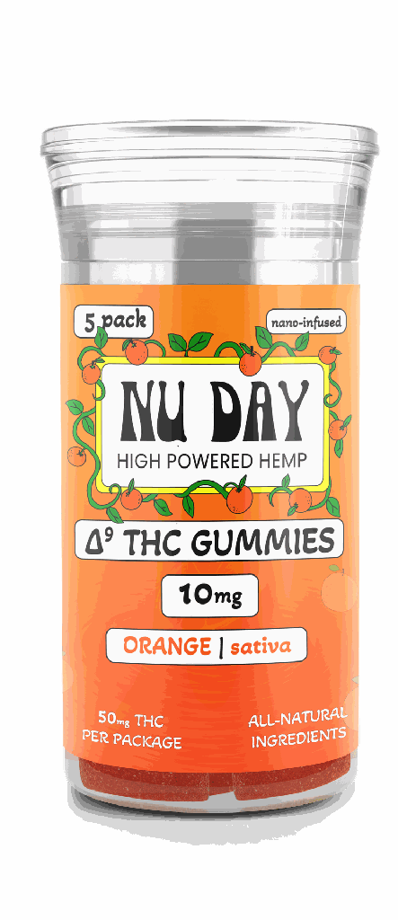 10MG Delta 9 Gummies (5 Count) - Orange