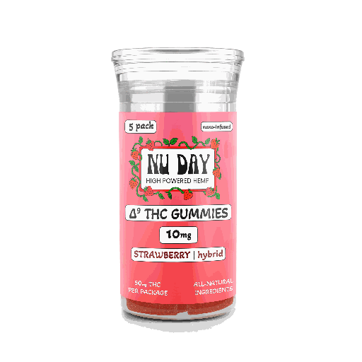 10MG Delta 9 Gummies (5 Count) - Strawberry
